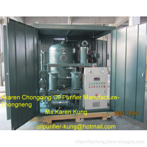 Mobile Double stage vacuum Transformer oil filtration plant